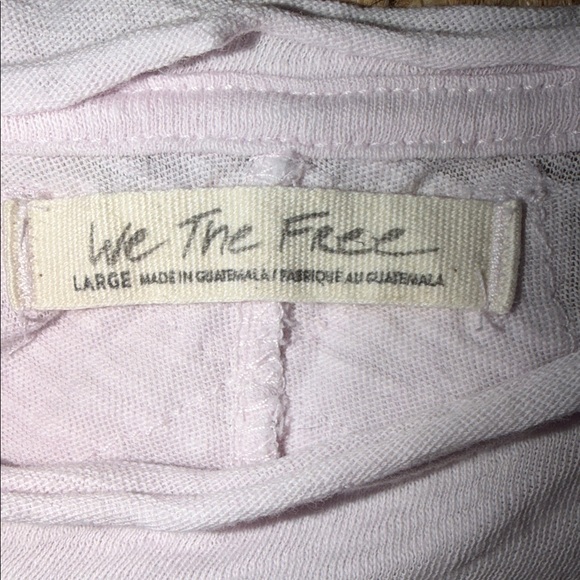 We The Free Light Pink Cotton Tee Anthropologie Urban Outfitters Indie Size L - Picture 4 of 6